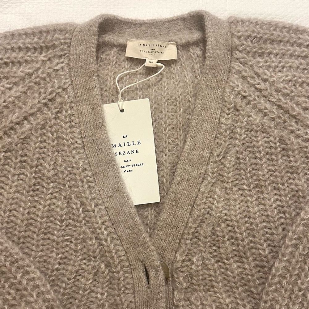 NWTđ Sezane Basile Cardigan - Beige XS - Picture 6 of 6
